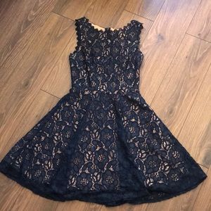 Blue lace dress